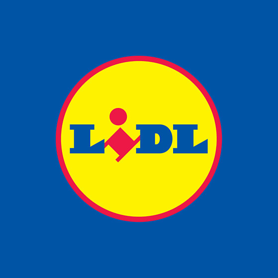 Lidl logo on a blue background