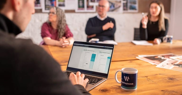 wish team member in a meeting
